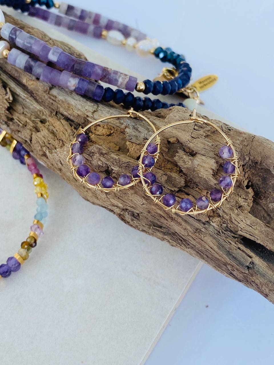 עגילי עמית | סגול