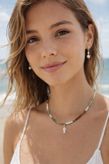 שרשרת לירי | גווני חום ירוק