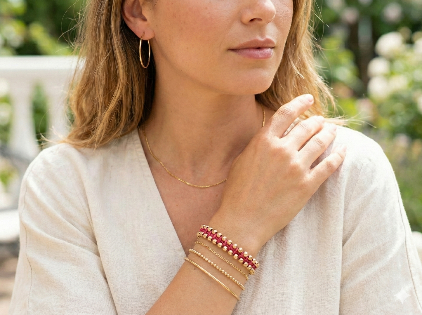 צמיד  פז | מקרמה בורדו