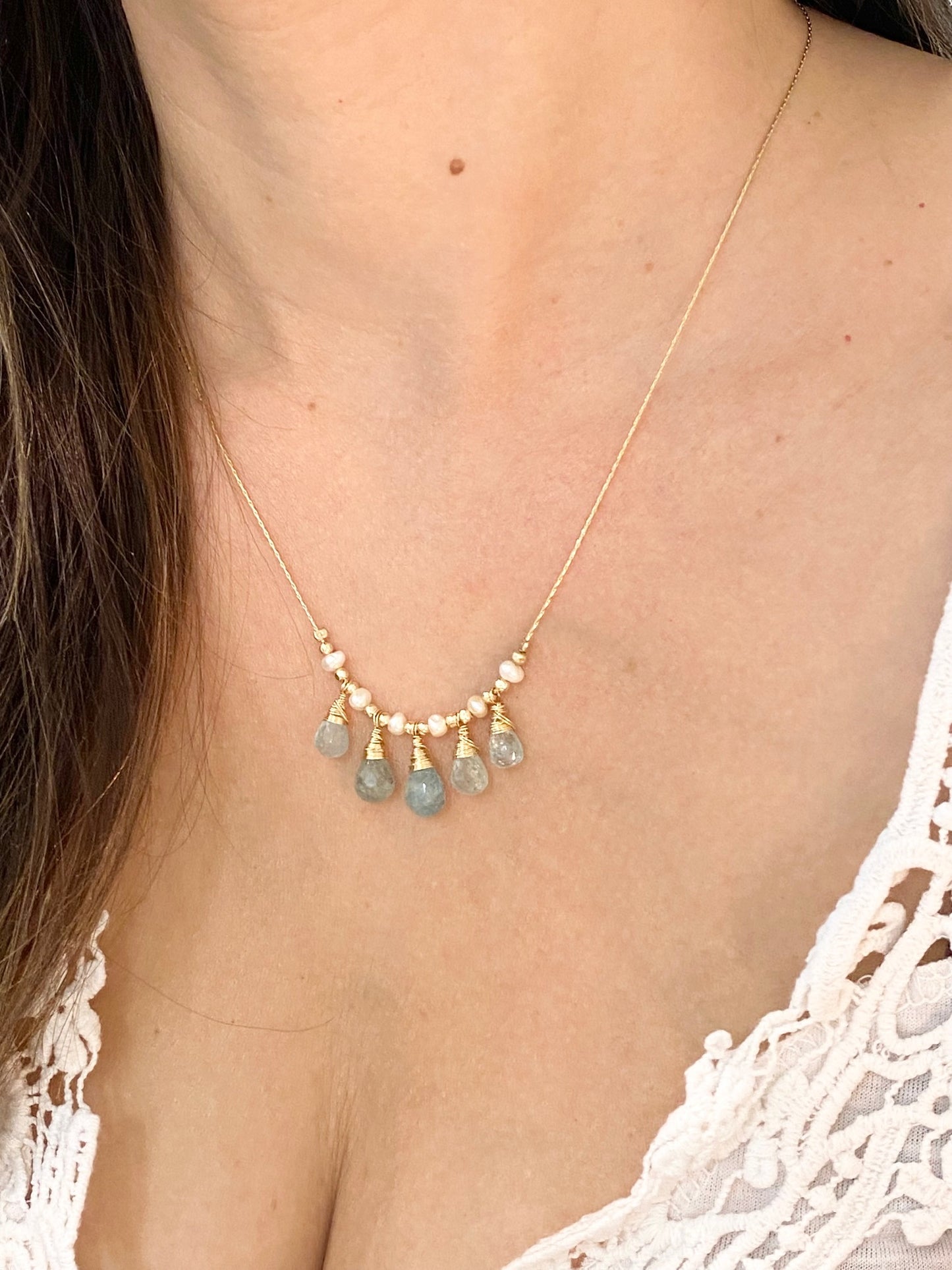 שרשרת טיפות אקווה מרין