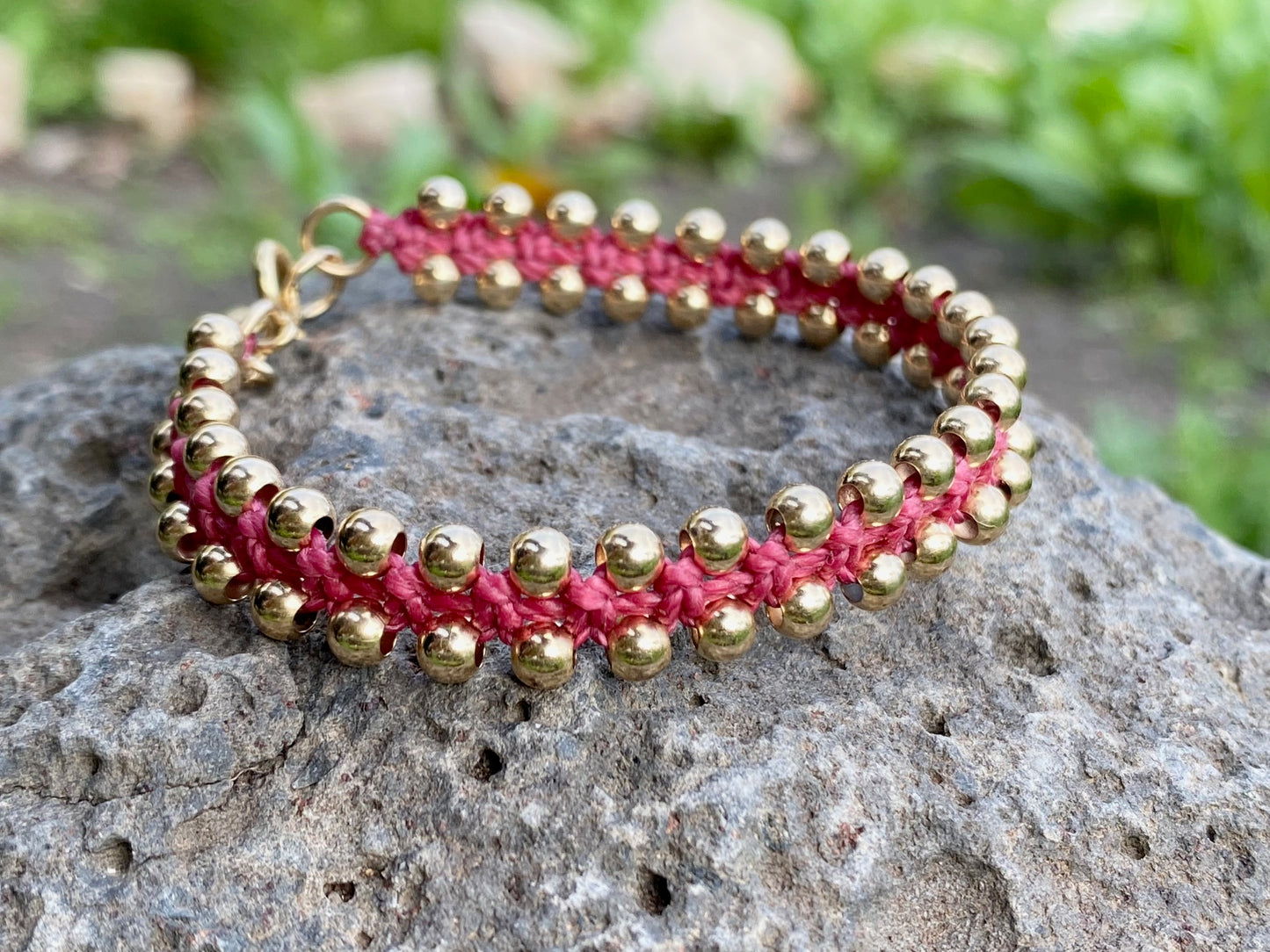 צמיד  פז | מקרמה בורדו