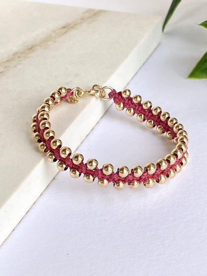 צמיד  פז | מקרמה בורדו