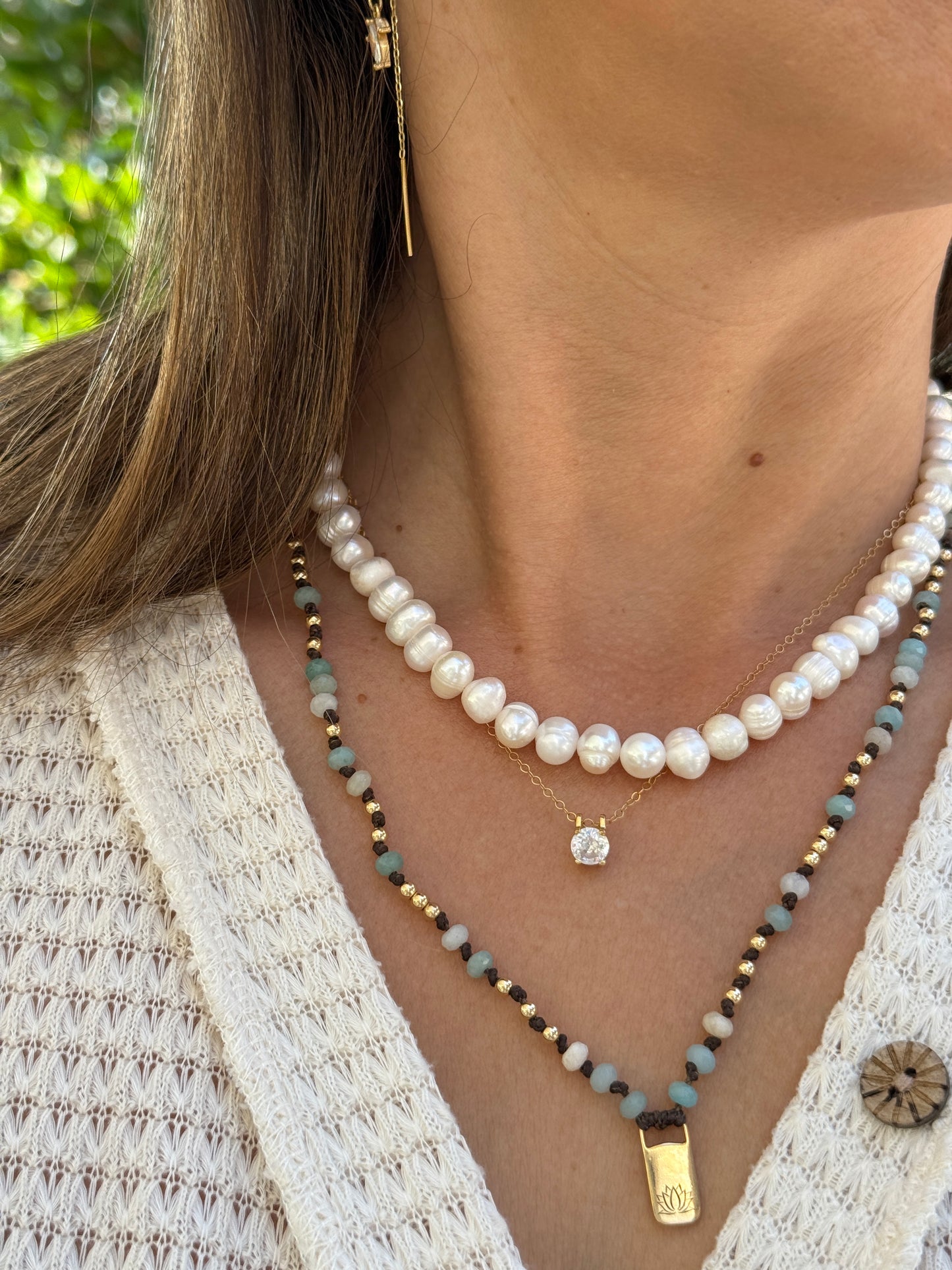 שרשרת מיכל | צ'וקר פנינים