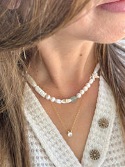 שרשרת סיישל | פנינים אבנים ואוונטורין