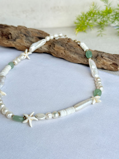 שרשרת סיישל | פנינים אבנים ואוונטורין