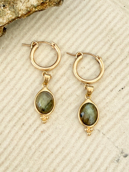 עגילי תומר | עגילי חישוק לברדורייט