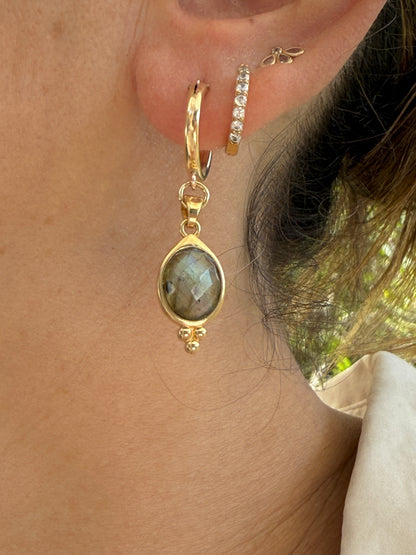 עגילי תומר | עגילי חישוק לברדורייט