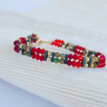 צמיד ואלי | אדום ירוק