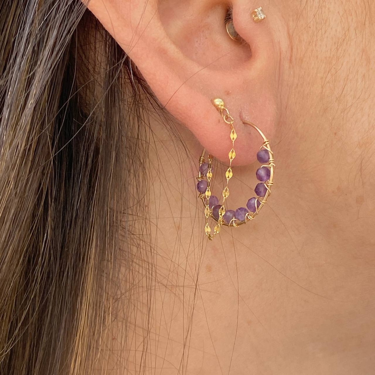 עגילי עמית | סגול