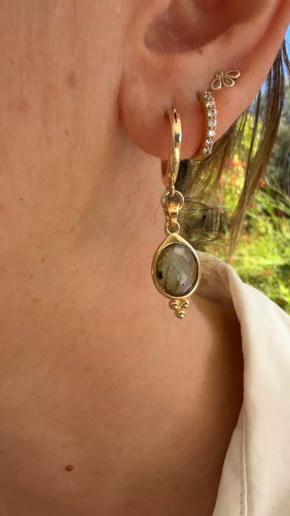 עגילי תומר | עגילי חישוק לברדורייט